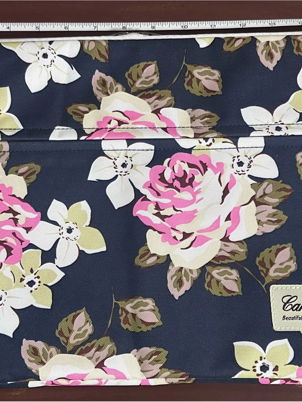 Canvaslife Navy Floral Laptop/Computer Sleeve/Bag - Pink Rose Print NWOT